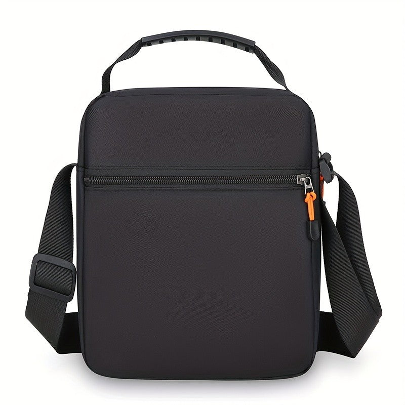 Stylish Men's Crossbody Bag with Headphone Jack, Multiple Pockets, Adjustable Strap, Ideal for Casual, Vacation Travel, Holiday