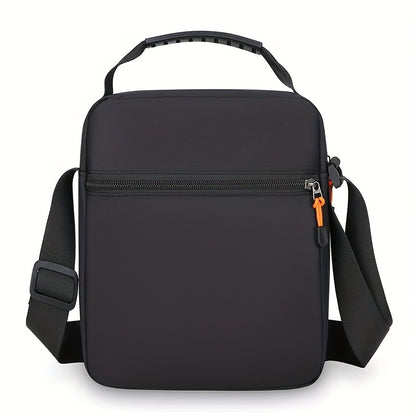 Stylish Men's Crossbody Bag with Headphone Jack, Multiple Pockets, Adjustable Strap, Ideal for Casual, Vacation Travel, Holiday