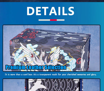 Caixa de Deck Cyber End Dragon Dicewinder para YGO, Armazena 100 Cartas com Double-Sleeve, Caixa de Armazenamento de Cartas com Bandeja de Dados para TCG MTGames PTCG OPCG