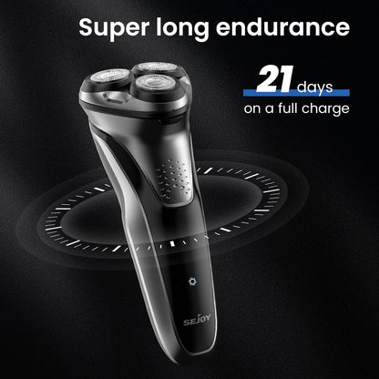 Sejoy Electric Razor for Men’s Electric Shavers Rotary Waterproof Rechargeable Electric Shaver Cordless
