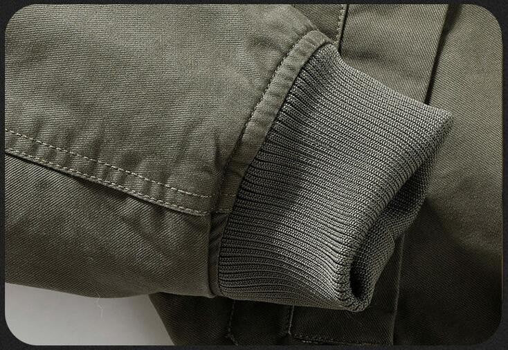 New Fashion Men Fleece Warm Bomber Jackets Winter Parkas Quality Male Cotton Multi-pockets Cargo Jackets Outdoor Tooling Coats 5