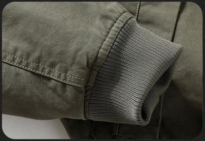 New Fashion Men Fleece Warm Bomber Jackets Winter Parkas Quality Male Cotton Multi-pockets Cargo Jackets Outdoor Tooling Coats 5