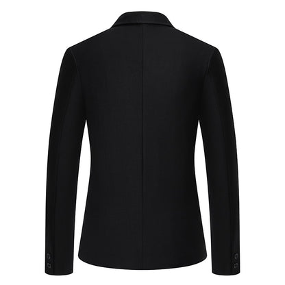 Blazer Men's Fashion Gentleman Solid Color Comfortable Business Color Match with Fake Two Wedding Casual Banquet Slim Suit