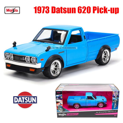 Maisto 1:24 Tokyo MOD Nissan 1973 Datsun 620 Pick-up carro de liga leve modelo artesanato decoração coleção brinquedo ferramenta presente fundição sob pressão