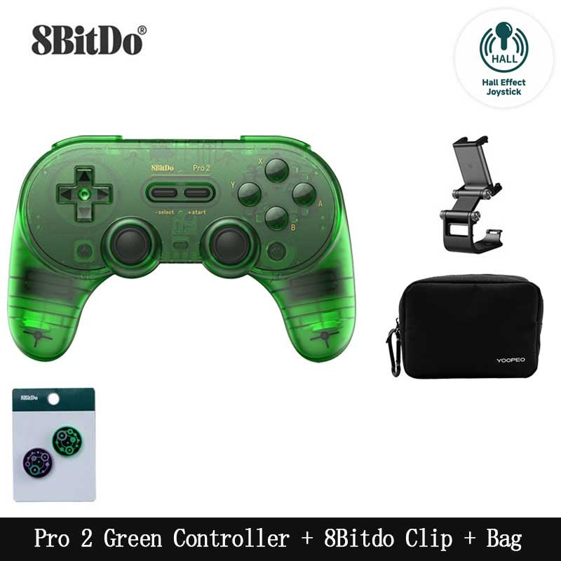 8BitDo Pro 2 Bluetooth Controller Gamepad Handle with Hall Effect for Nintendo Switch 2, PC, MacOS, Android, Steam, Raspberry Pi