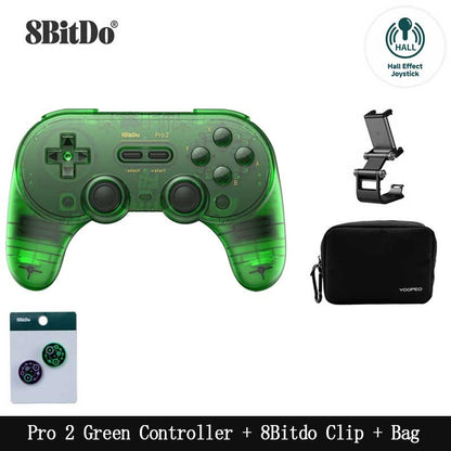 8BitDo Pro 2 Bluetooth Controller Gamepad Handle with Hall Effect for Nintendo Switch 2, PC, MacOS, Android, Steam, Raspberry Pi