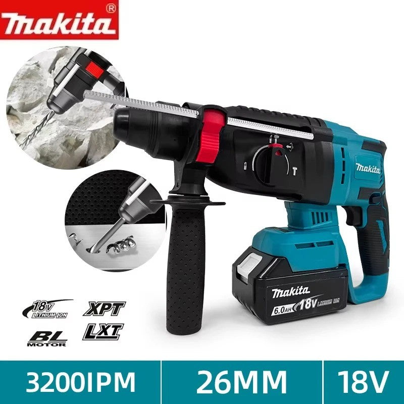 Furadeira De Impacto Rotativa Makita Original 26MM Sem Fio, Sem Escovas, 18V, Bateria De Lítio, Para Ferramentas Elétricas Makita 18v?