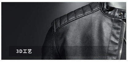 Men White Locomotive Leather Jackets Moto Biker Pu Leather Coats High Quality Male Spring Autumn Slim Leather Jackets Size 5XL