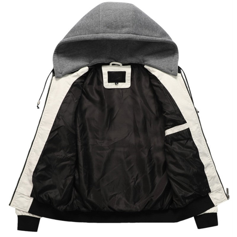 New Jacket StreetWear Men Fashion Scorpion Embroidery Motorcycle Bliker Locomotive PU Leather Jackets Windbreaker Mens Clothing