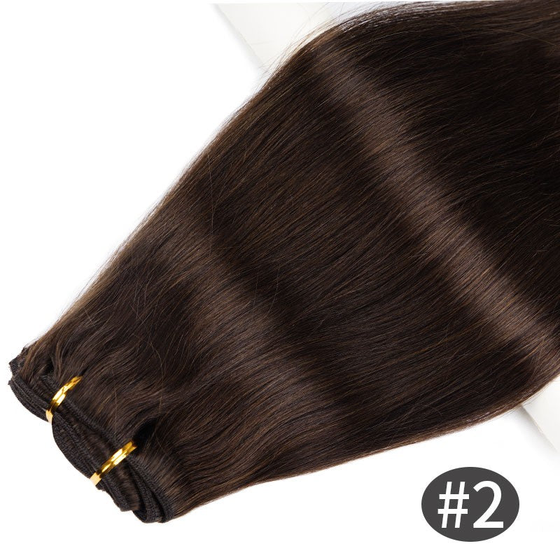 Doreen 160G 200G 240G Série Volume Cabelo Humano Liso Remy Brasileiro Com Tic Tac Extensões de Cabelo Cabeça Inteira 10 Peças 40 a 60 Centímetros