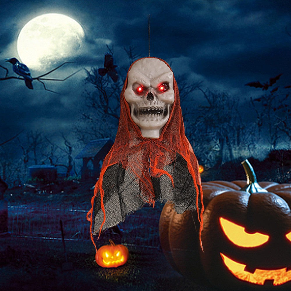 1/2Pcs Halloween Horror Skeleton Ghost Decoration Party Hanging Skull Skeleton Ornament Props Haunted Halloween Outdoor Decor