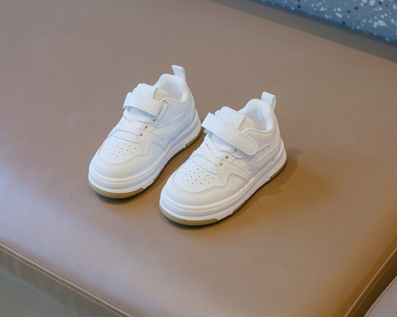 Children's White Shoes Spring and Autumn Kid's Sports Shoe Anti slip Lightweight Boys Board Shoes Soft Sole Baby Casual Shoes