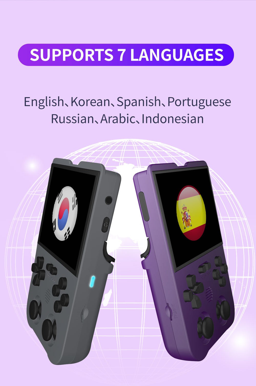 XU10 2.0 Version Retro Handheld Game Console Linux System 3.5 Inch IPS Screen 3000mAh Battery Nostalgic Retro Video Player