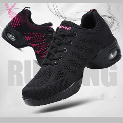 Women Dance Shoes Jazz Ballroom Dancing Comfortable Lady PU Soft Outsole Training Breathable Modern Tango Dance Sneakers