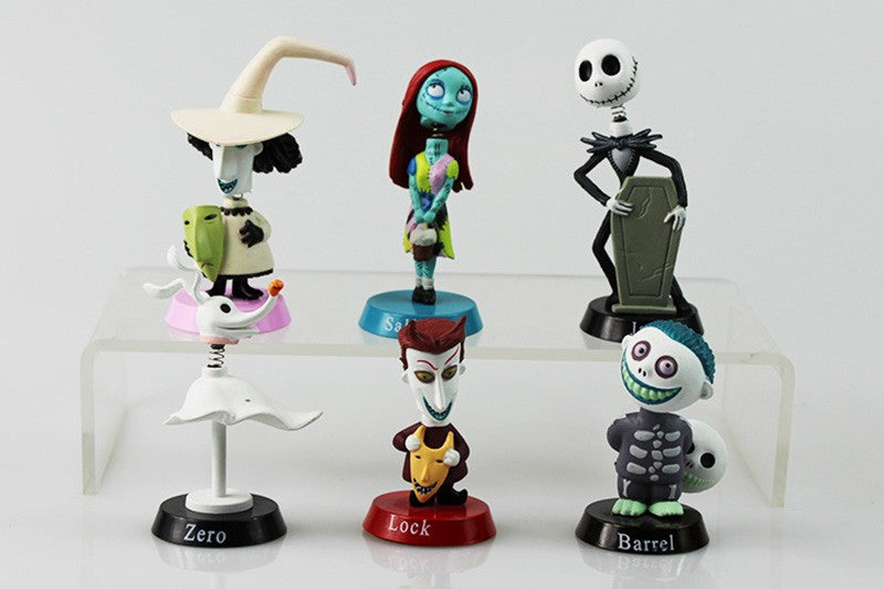 Coleção de Brinquedos 25º Aniversário: Boneco Articulado de Luxo Jack Skellington de O Estranho Mundo de Jack com Cabeças Intercambiáveis