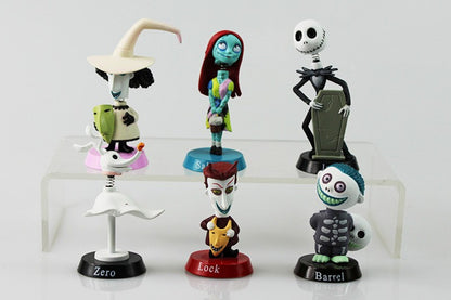 Coleção de Brinquedos 25º Aniversário: Boneco Articulado de Luxo Jack Skellington de O Estranho Mundo de Jack com Cabeças Intercambiáveis