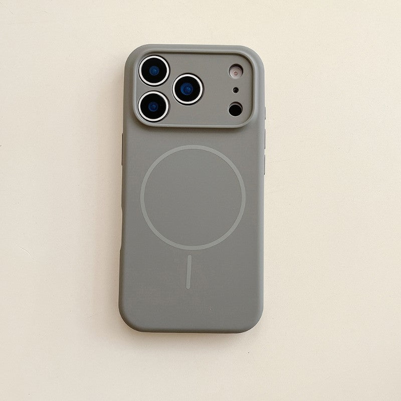 Capa de Silicone Magnética de Carregamento Sem Fio MagSafe de Cor Sólida para iPhone 17 Pro Max/17/17 Pro Capa Traseira Protetora