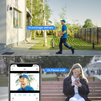 BESDER 8MP 4K10x Hybrid Zoom Dual Lens PTZ IP Camera 3.6+12mm WiFi Human Detection 4MP Audio Security Video Surveillance O-KAM