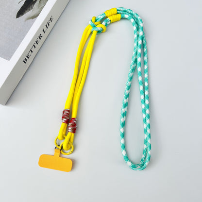 Personalized Trend Double Color Mobile Phone Universal Lanyard Diagonal Span Long Rope Shoulder Strap Rope Fashion Safety Rope