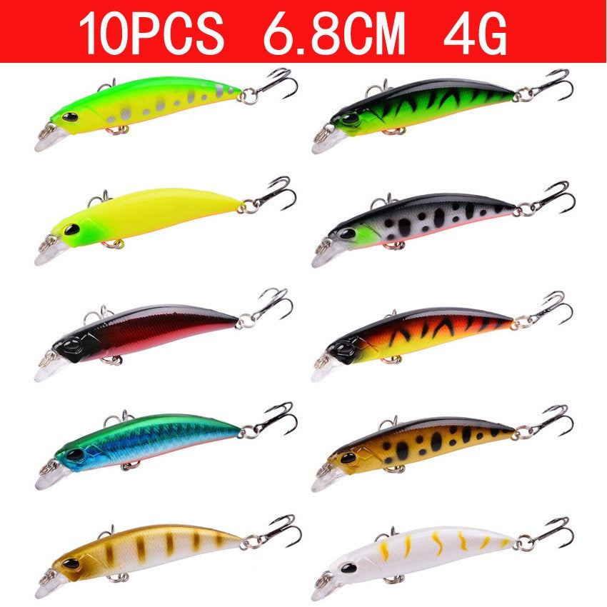 Conjunto de Iscas de Pesca Mini Truta Flutuante Isca Articulada Artifical Crazy Swing Isca Dura de Crank Bait Isca de Lápis