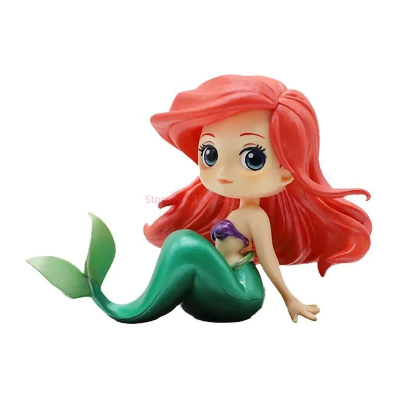 Bandai Original Disney Anime Figure Sentado Vilão Boneca Q Versão Brinquedos Infantis Decoração de Casa Menina Aniversário Modelo Brinquedos Presentes