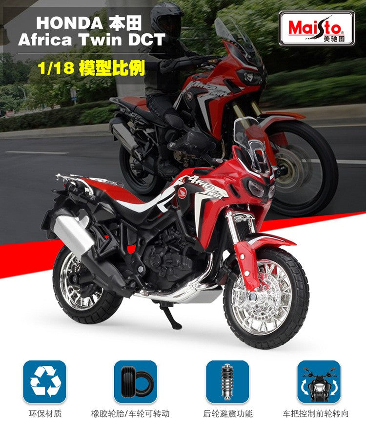 Maisto 1:18 Honda Africa Twin Dct Modelo de Liga de Motocicleta Simulada