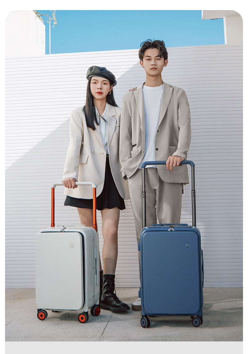 Mixi Novo Design Mala de Viagem com Alça Larga Masculina Bagagem de Mão Feminina com Rodinhas 20 Polegadas de Bordo PC Estrutura de Alumínio M9275