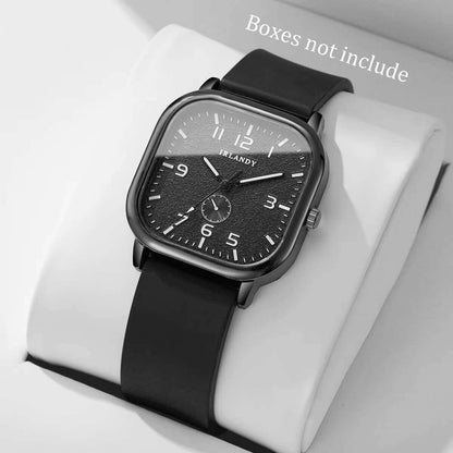 1/2/3PCS Fashion Square Women Watches Casual Silicone Strap Quartz Watches Sports Wristwatch For Men Women Students?Without Box?
