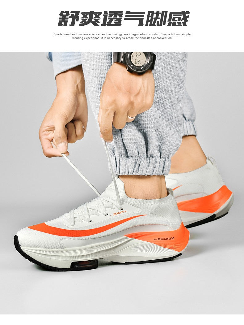 Tênis de Corrida Masculino Respirável Amortecimento de Corrida ao Ar Livre Tênis de Caminhada Tênis de Luxo para Casais Sapatos Antiderrapantes de Malha para Todo-Terreno