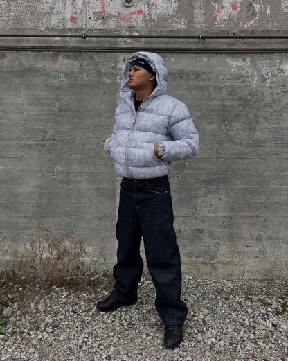 2025 High Street Harajuku Fashion Waterproof Zipper Hooded Jacket Men Streetwear Retro Camouflage Embroidered Warm Coat Women