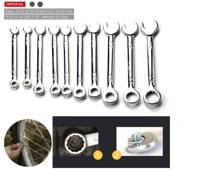 Conjunto de 10 Chaves Mini-inglesas Ferramenta Manual Chaveiro Chave à Prova de Explosão de Bolso Tipo Britânico/Métrico