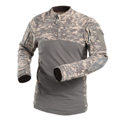 Men Casual Shirt Long Sleeve Cargo Shirts For Men Quick Dry Camo Work Shirt Pocket Shirt Blouses Male Clothes 3XL