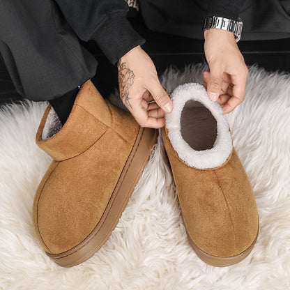 New Men's Fashionable Ankle Boots Autumn Winter Male Short Outdoor Footwear Versatile Walking Boots Men Winter Plush Snow Boots