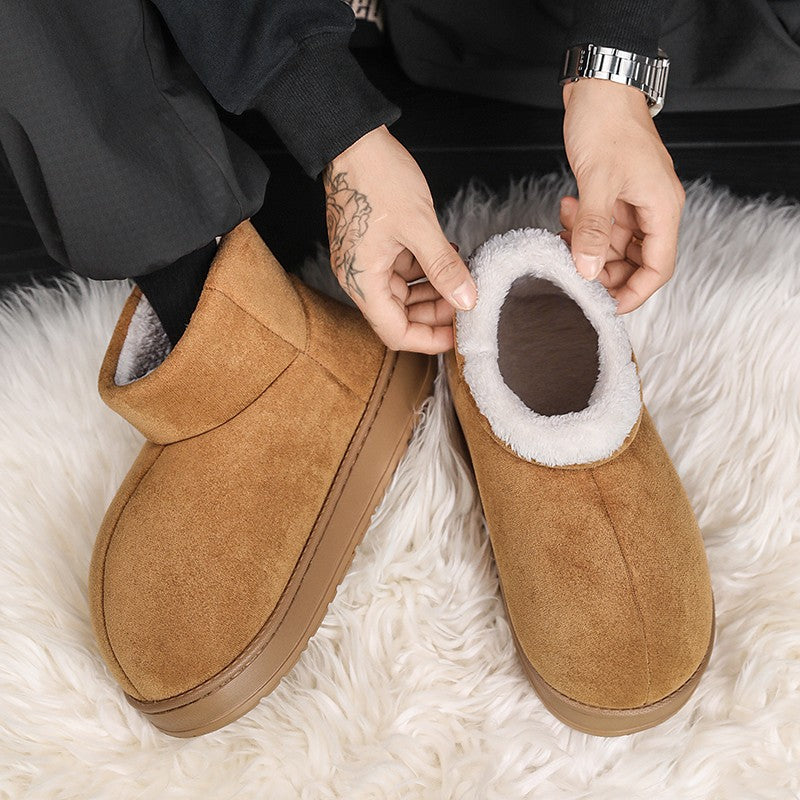 New Men's Fashionable Ankle Boots Autumn Winter Male Short Outdoor Footwear Versatile Walking Boots Men Winter Plush Snow Boots