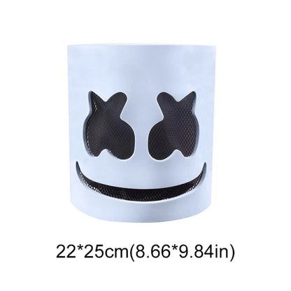 Party Decor LED Halloween Luminous Head Cover Glowing Plastic DJ Marshmallow Mask Universal Neon Headgear Bar