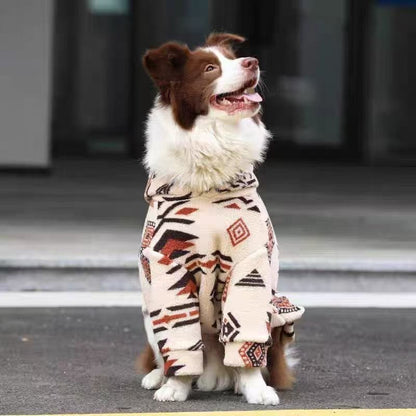 Casaco de Cão com Capuz, Quente de Inverno e Grosso, com Capuz para Cães de Porte Médio e Grande, Roupa de Estimação para Clima Frio, Moletom de Lã Sherpa Térmico para Cães