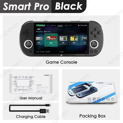 TRIMUI SMART PRO Handheld Game Console 4.96'' IPS Screen Linux System Joystick RGB Lighting Portable Retro Video Game 64G Player Gift 5000 mAh