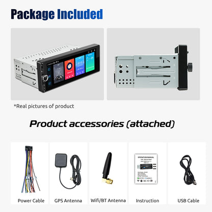 ESSGOO 6.86 Inch Universal Car Radio Carplay Android Auto Car Multimedia Player Autoradio HD Touch Screen FM Bluetooth