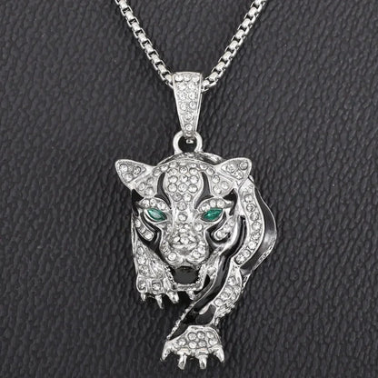 Pingente de Pistola com Gelo Cravejado Bling Colar de Metralhadora Masculino Personalidade Hip Hop Rock Punk Joia Legal para Festa de Rua Presente