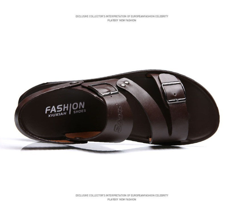 Summer Comfortable Men's Sandals 2025 Fashion Slippers Beach for Male Leather Shoes Open Toe Casual Mens Sandals zapatos hombre