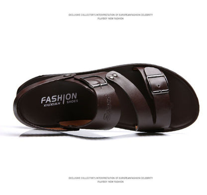 Summer Comfortable Men's Sandals 2025 Fashion Slippers Beach for Male Leather Shoes Open Toe Casual Mens Sandals zapatos hombre