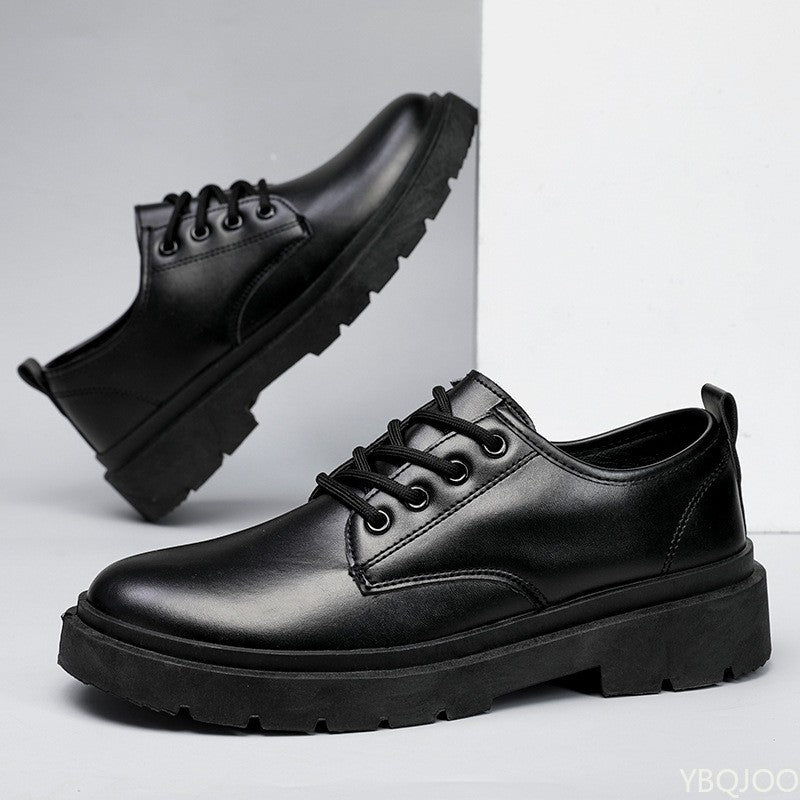 Spring Autumn Men's Business Dress Shoes Black Casual Simple Comfortable Anti slip Wear resistant Round Head Men's Shoes