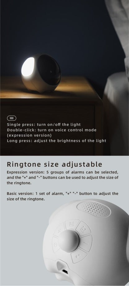 Child Alarm clock Digital Emotion Table Clock WIth Light Cute Cartoon Alarm Clock For Kids