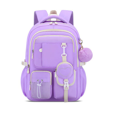 Love series elementary school backpack Lightweight large capacity and cute orthopedic school bags Middle school girls' backpacks
