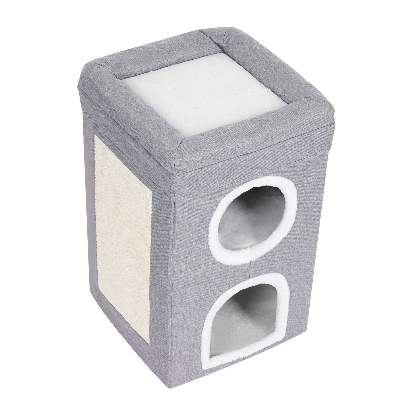 Casa para Gatos, Cama Interna para Gatos, Apartamento Moderno e Fofo para Gatos, Ninho Dobrável para Gatos - Cinza?para Uso Doméstico, Pet Shop