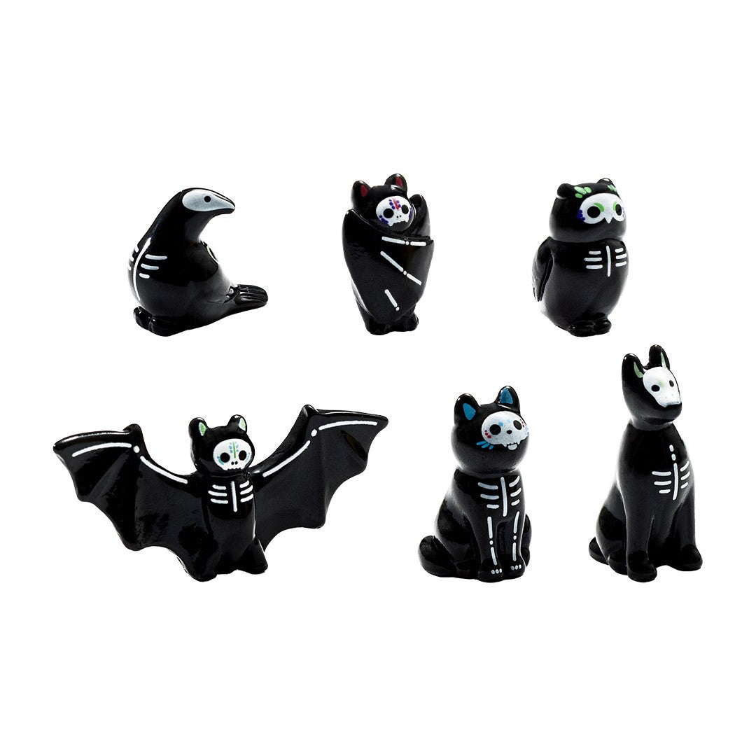 10-100pcs Halloween Mini Funny Ghost Owl Bat Figurine Desktop Decoration DIY Accessories Resin Micro Landscape Home Decorations