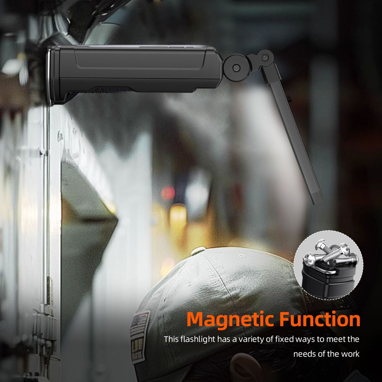 SUPERFIRE G16-S Multifunctional Work light LED+COB Flashlight 360° With Magnetic Base Rechargeable For Car Repair Fishing Torch