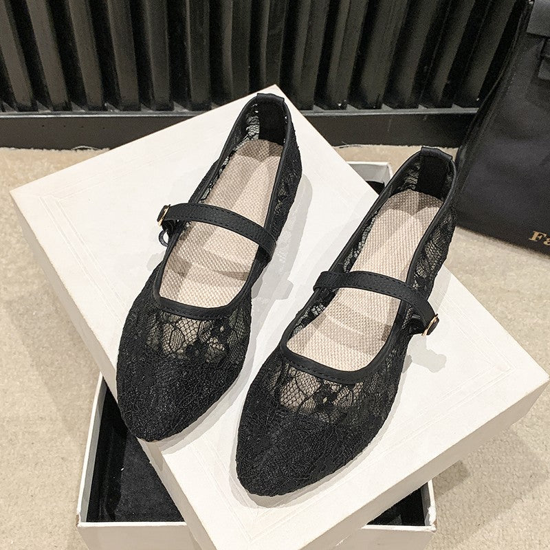 2024 New Women Flats Shoes Summer Ballet Flats Fashion Bow Women Shoes Slip on Sweet Hollow Flat Shoes Female Zapatos De Mujer
