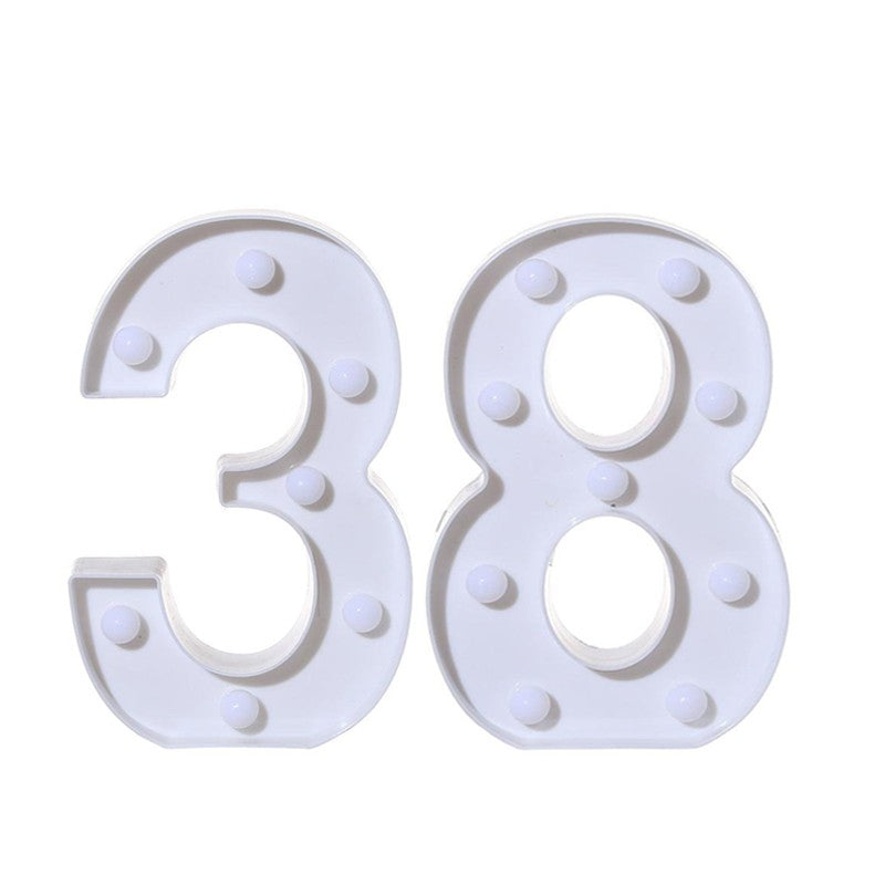 2Pcs Number 16 18 21 30 Led Light String Happy Birthday Party Decoration Wedding Anniversary Adult Birthday Party Gift Light Led