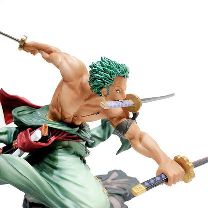 Hot One Piece 10cm Anime Figura GK Roronoa Zoro Três Espadas Sa-maximum Mangá Anime Estátua Action Figure Modelo Coleção Brinquedo Infantil